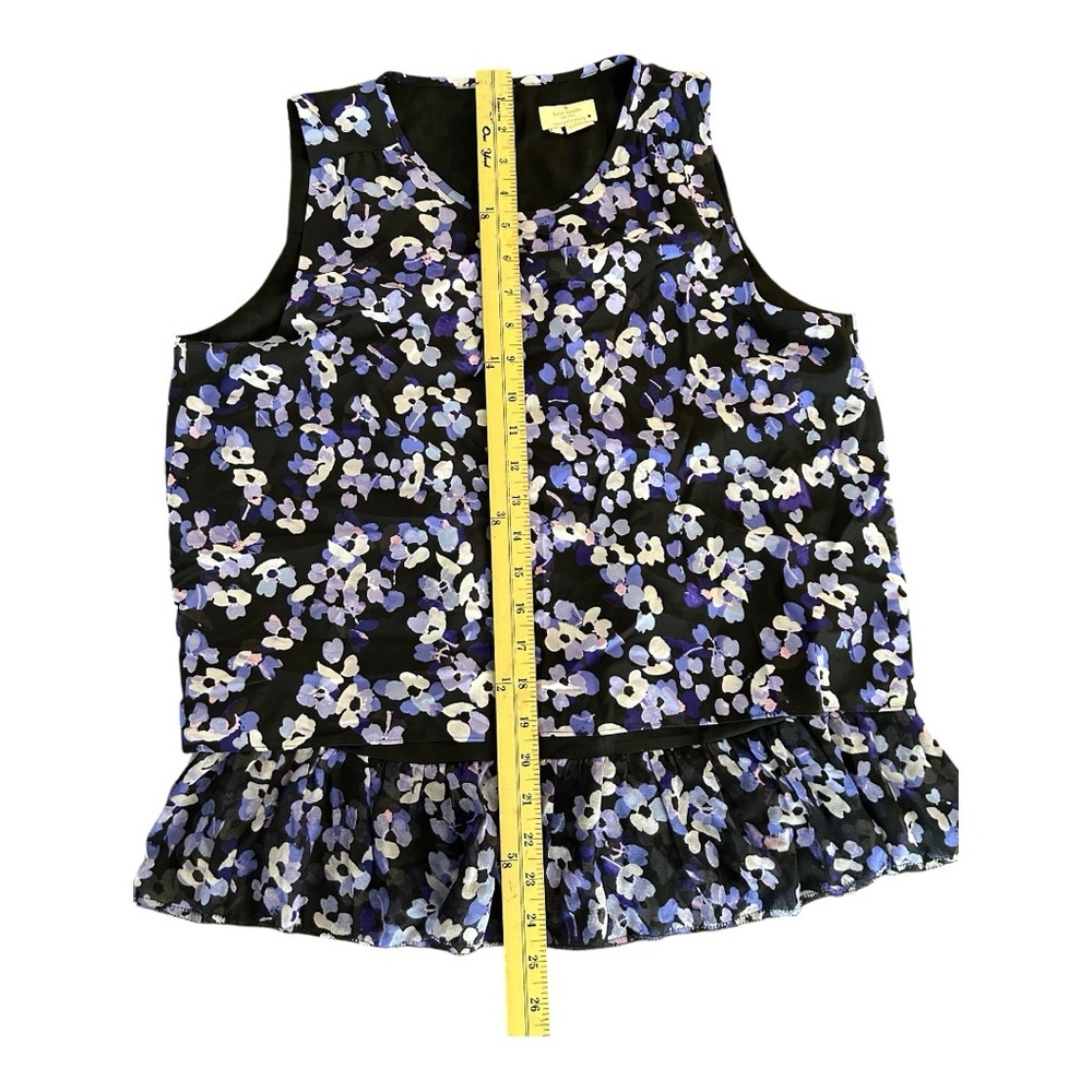 Kate Spade Floral Hydrangea Silk Double Layer Tank Size Large - Picture 3 of 9